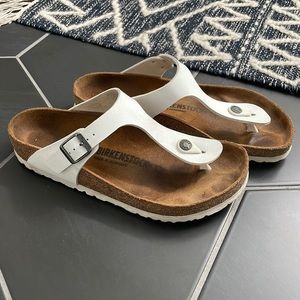 White Gizeh Birko -Flor Birkenstocks